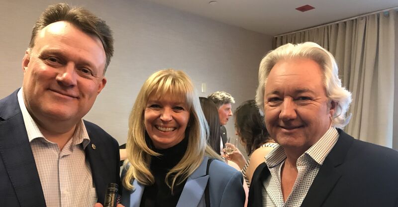 Halifax Mayor Mike Savage alongside Donna and Carl Sparkes at 12 Tides