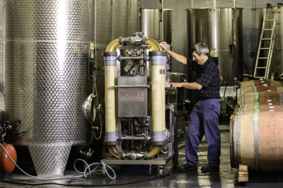 Working in the wine cellar