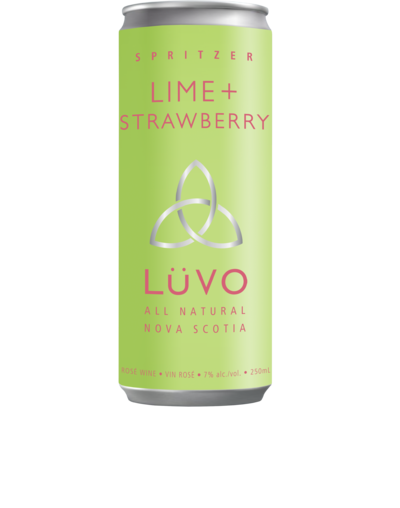 LUVO Lime + Strawberry Wine Spritzer 250ml can