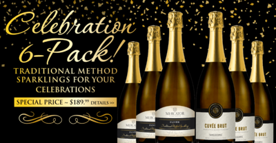 Celebration 6-Pack ~ Traditional Method Sparkling wines from Gaspereau and Mercator Vineyards