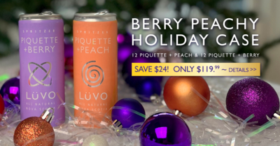LÜVO Berry Peachy Holiday Case of 24 x 250ml